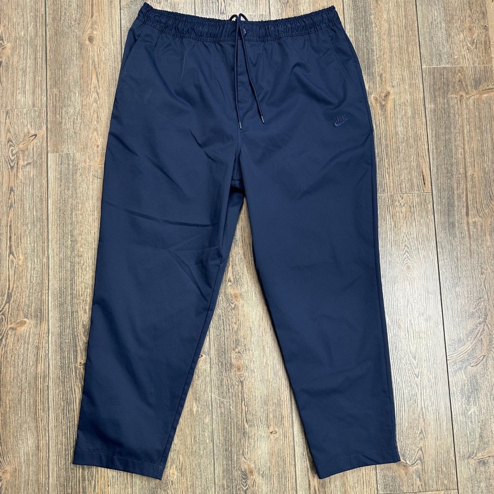 Nike Mens Sportswear Club Woven Chino Pants Navy Blue Size XL HJ1997-009
